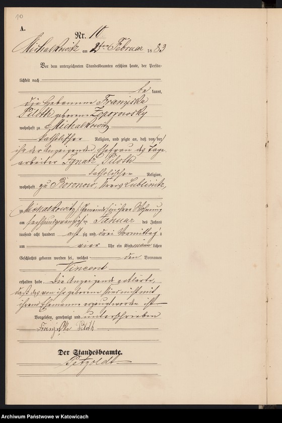 Obraz 13 z jednostki "[Księga urodzeń za rok 1883, nr 1-96]"
