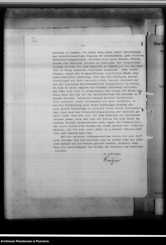 Obraz 6 z jednostki "Betrifft Kennzeichnung der Kreise durch Unterscheidungszeichen und Richtlinien für die Sichtung und Verzeichnung der Kirchenbücher"