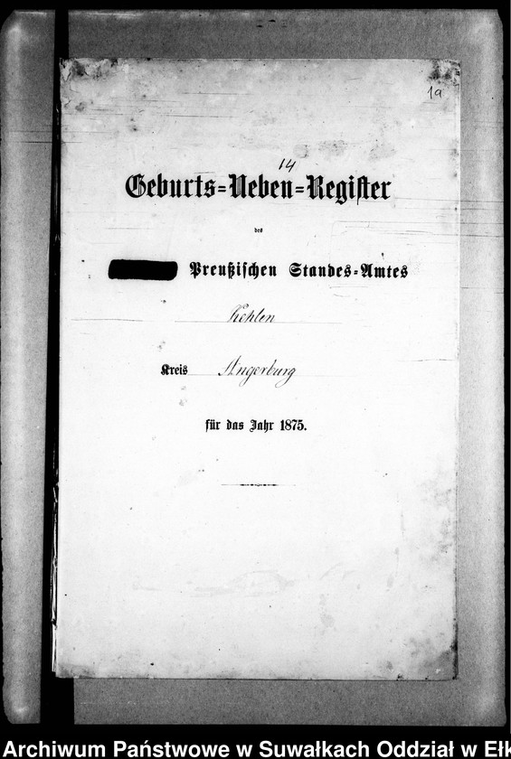 image.from.unit.number "Geburts-Neben-Register des Preussischen Standes-Amtes Kehlen Kreis Angerburg"