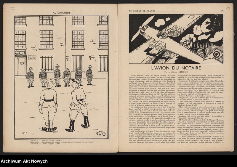 image.from.unit.number ""Le Soldat de France" - redakcja. Artykuł W. Sikorskiego na temat polsko-francuskiego braterstwa broni przeciw zagrożeniu hitlerowskiemu."