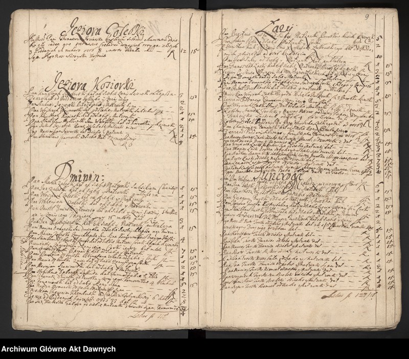 image.from.unit.number "Rejestry pogłównego generalnego z różnych województw."