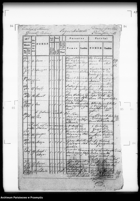 Obraz 13 z jednostki "[Kopie ksiąg metrykalnych parafii Boratyn z filią Madziarki (dekanat Bełz)]"