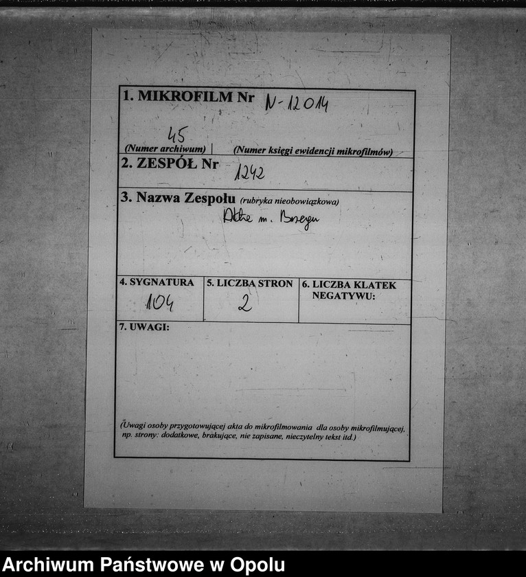 image.from.unit "Pismo księcia brzeskiego Jerzego w sprawie prac przy budowie zamku."