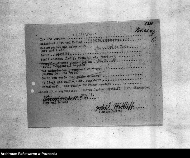 Obraz 10 z jednostki "Amtliche Meldung Kreis Dirschan (Tczew)"