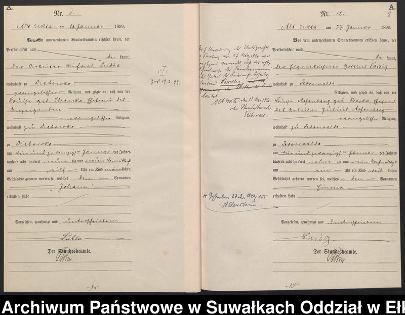 image.from.unit.number "Geburts-Haupt-Register des Königlichen Preussischen Standes-Amtes Alt Ukta Kreis Sensburg"