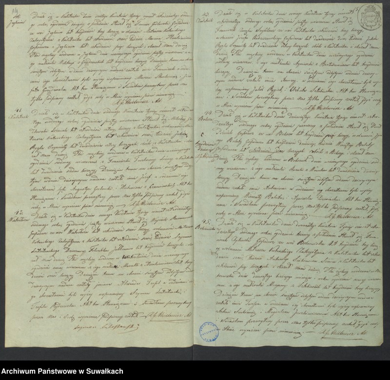 image.from.unit.number "Duplikat Akt Urodzonych, Zaślubionych i Zmarłych w Parafii Kaletnickiey. Kaletnik poczynający się od dnia 1-go Stycznia do dnia 31 Grudnia 1847 roku."