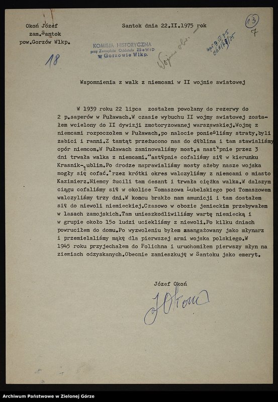 image.from.unit.number "Wspomnienia. Wojna obronna - udział w kampanii wrześniowej"