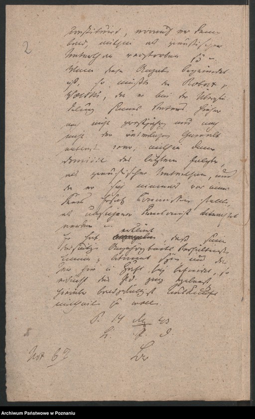 Obraz 6 z jednostki "A. betr. die Feststellung der Untertanen Verhältnisse des hier wegen Verdacht politischer Umtriebe verhaftet gewesen Robert von Wolski; Boleslaus von Wolski und den Thadeus von Wolanowski"