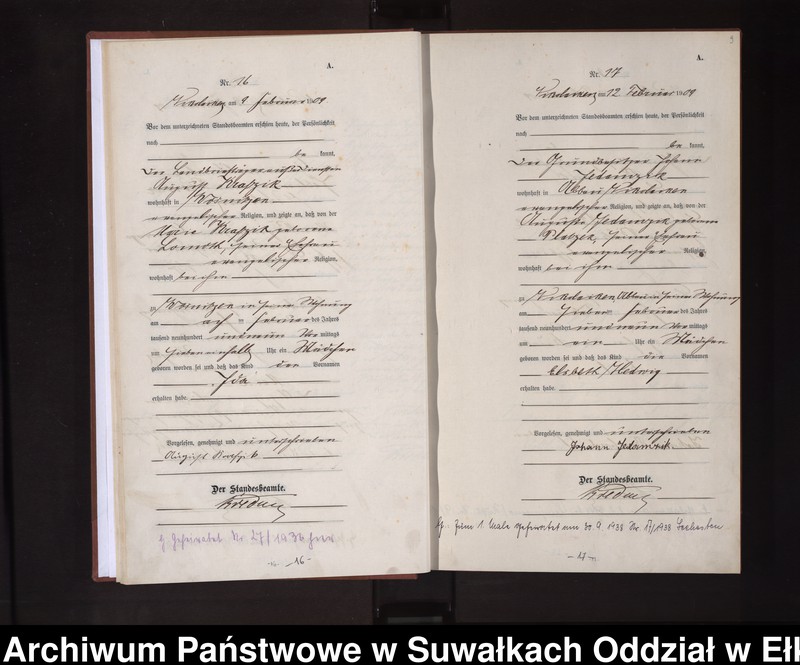 image.from.unit.number "Geburts-Haupt-Register des Königlichen Preussischen Standes-Amtes Nikolaiken Kreis Sensburg"