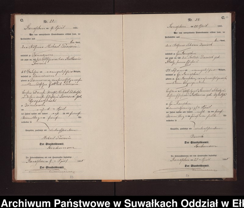 image.from.unit.number "Sterbe-Neben-Register des Preussischen Standes-Amtes Gr. Konopken Kreis Loetzen"