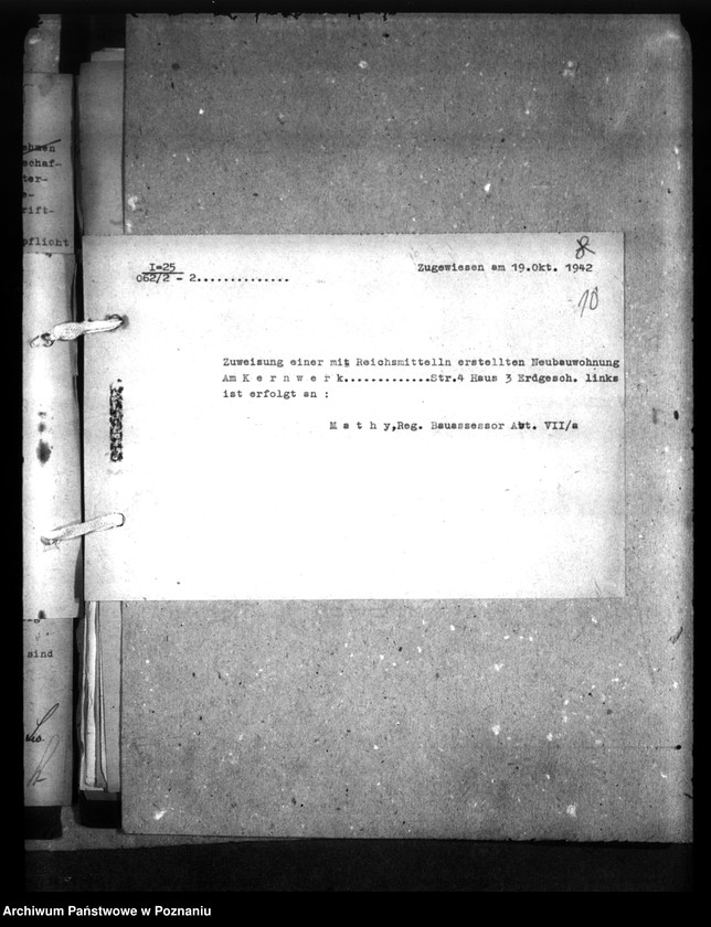 Obraz 13 z jednostki "Wohnungszuweisungen für Deutsche. Verdrängung der Polen."