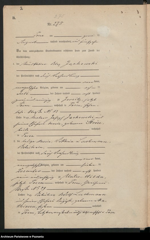 Obraz 4 z jednostki "Księga miejscowa małżeństw tom II [Rejestr główny małżeństw]"