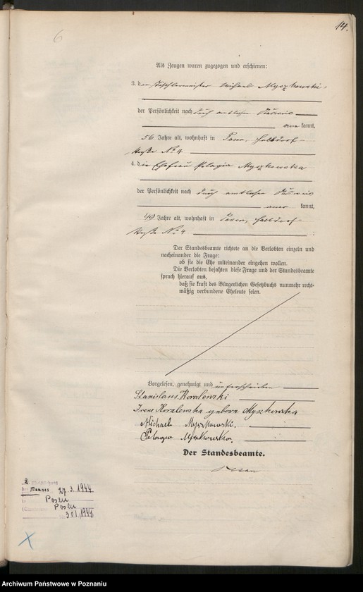 Obraz 15 z jednostki "Księga miejscowa małżeństw tom I [Rejestr główny małżeństw]"