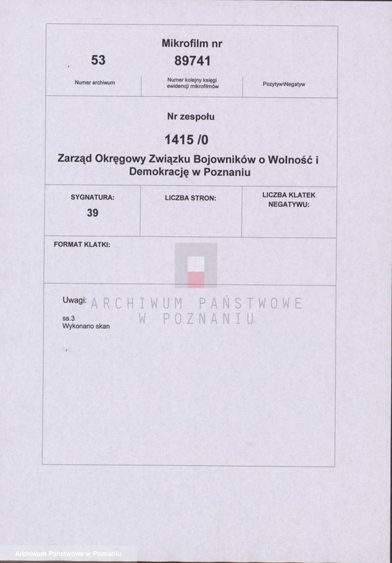 Obraz 2 z jednostki "Protokół z zebrania skarbników Oddziałów Powiatowych Związku Bojowników o Wolność i Demokrację i przewodniczących Powiatowych Komisji Rewizyjnych 5.Vll.1964 roku."