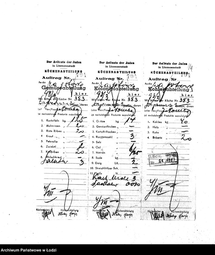 Obraz 17 z jednostki "[Kuchnia nr 383, ul. Łagiewnicka 2. Działalność kuchni]"