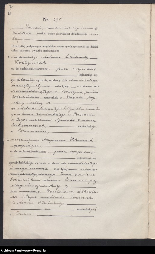 Obraz 4 z jednostki "Księga miejscowa małżeństw tom II [Rejestr główny małżeństw]"