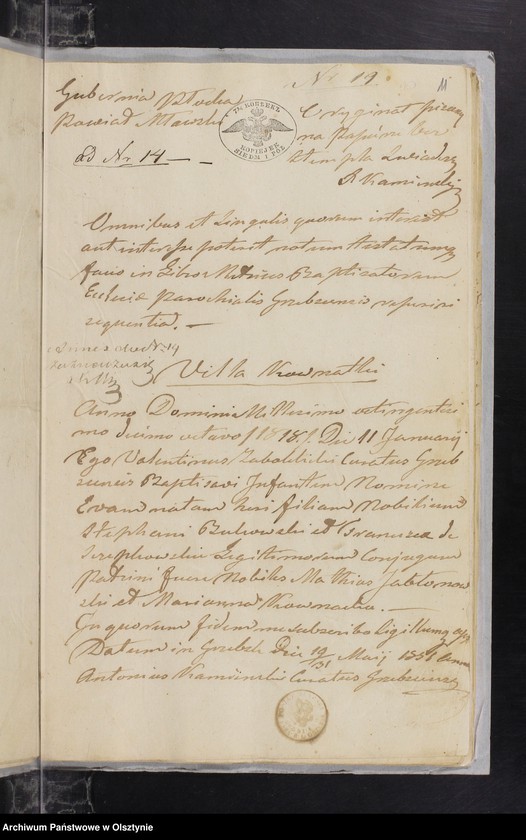 image.from.unit.number "Annexa z parafii Janowiec w roku 1851"