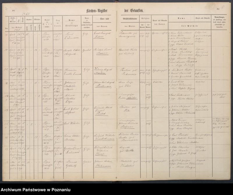 Obraz 7 z jednostki "[Akta urodzeń i chrztów, ślubów, zgonów]"