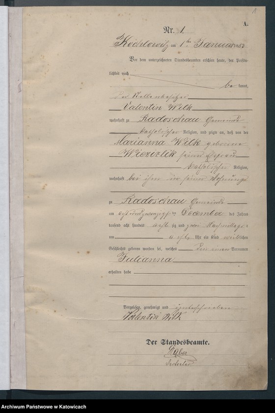 Obraz z jednostki "Księga Urodzeń nr 1 - 149"