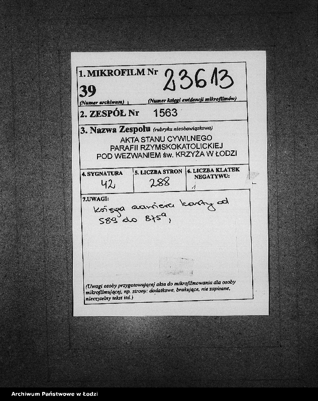 Obraz 2 z jednostki "Akta urodzeń"