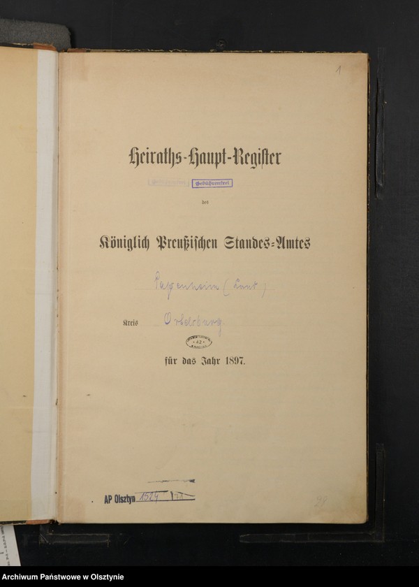 image.from.unit.number "Heiraths-Haupt-Register Nr 1 - 40"