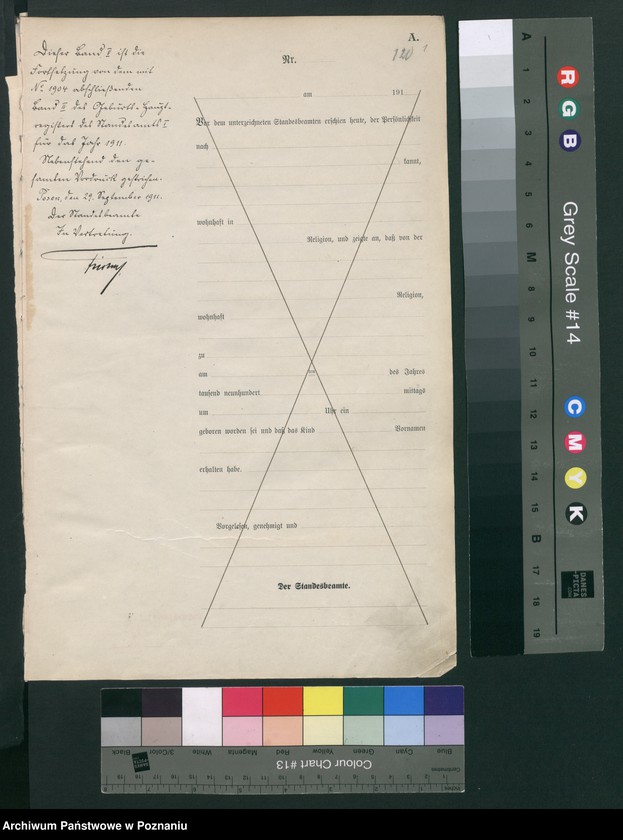 Obraz 2 z jednostki "Księga miejscowa urodzeń tom V-VI [Rejestr główny urodzeń]"