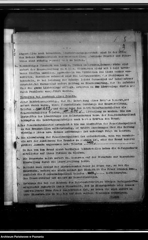 Obraz 7 z jednostki "Dienstübersichten- Beamten von Dienst"