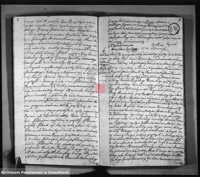 image.from.unit.number "Akta zaślubionych gminy seyneńskiey w roku 1825."