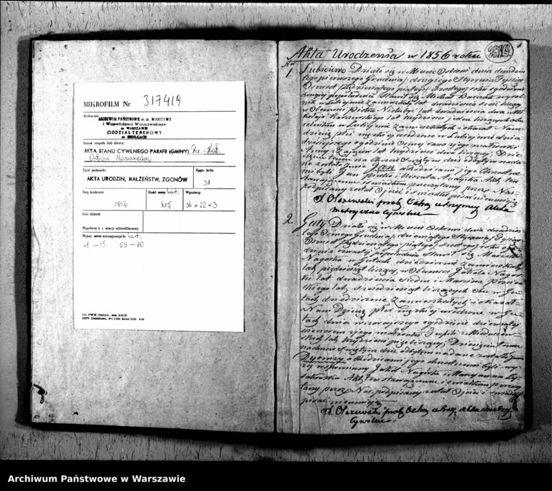 image.from.unit.number "Akta urodzeń, małżeństw i zgonów"