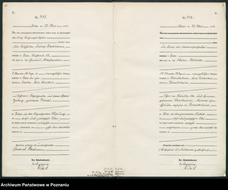 Obraz 8 z jednostki "Księga miejscowa zgonów tom II [Rejestr główny zgonów]"