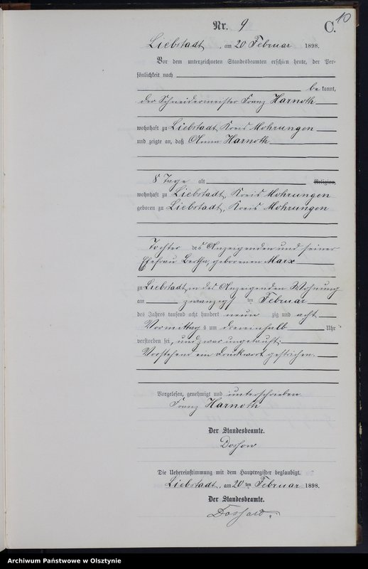 image.from.unit.number "Sterbe-Neben-Register Nr 1 - 46"