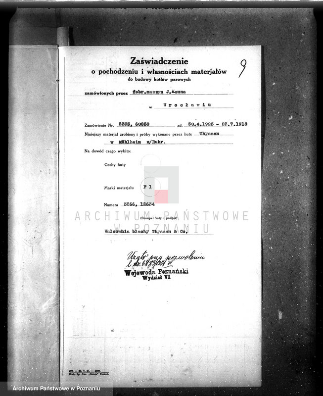 Obraz 13 z jednostki "Majętność Wronów pow. krotoszyński, własność Claassen nr woj. kotła 6064"