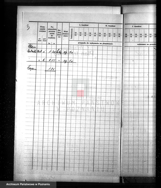 image.from.unit.number "Dodatkowy plan urządzenia gospodarstwa leśnego dla lasu ordynacji Obrzycko powiat szamotulski 1937-1938"