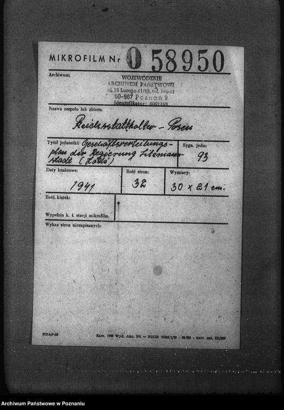 Obraz 2 z jednostki "Geschäftsverteilungsplander Regierung Litzmannstadt (Łódź)"