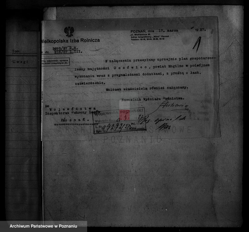 Obraz 5 z jednostki "Majętność /leśna Ossowiec/ powiat mogileński"