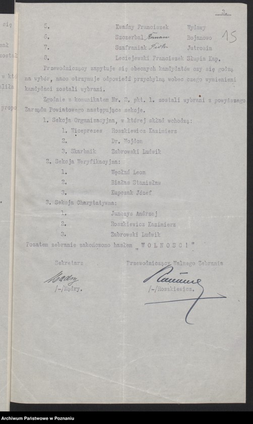 Obraz 20 z jednostki "Rawicz, akta koła."