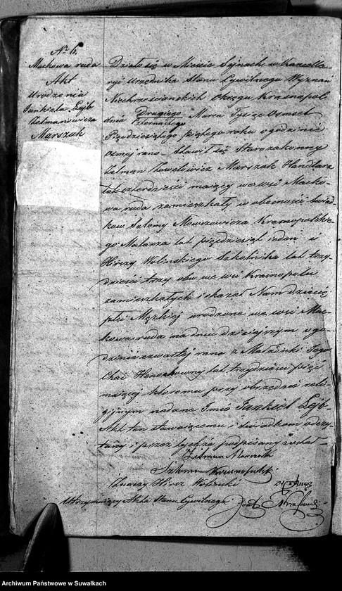 image.from.unit.number "Duplikat Akt Urodzonych, Zaślubionych i Umarłych Urzędnika Stanu Cywilnego Okręgu Krasnopol za rok 1855."