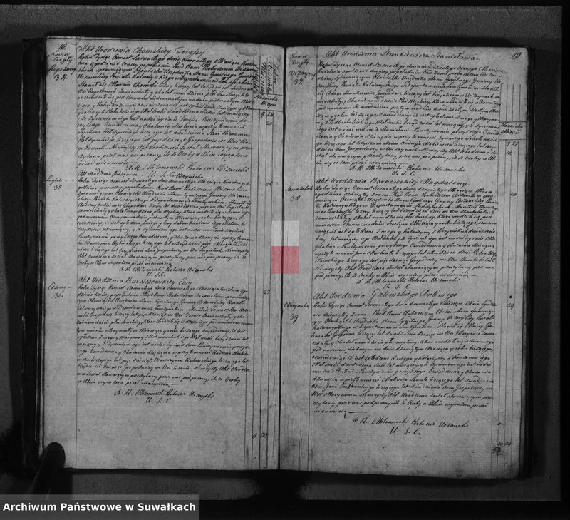 image.from.unit.number "Akta urodzonych gminy wiżańskiey powiatu kalwaryjskiego w departamencie łomżyńskim od dnia 1-go miesiąca stycznia do dnia ostatniego miesiąca grudnia 1816 roku"