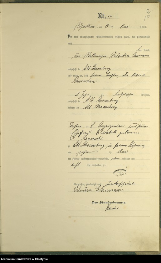 image.from.unit.number "Sterbe-Haupt-Register Nr 1 - 40"