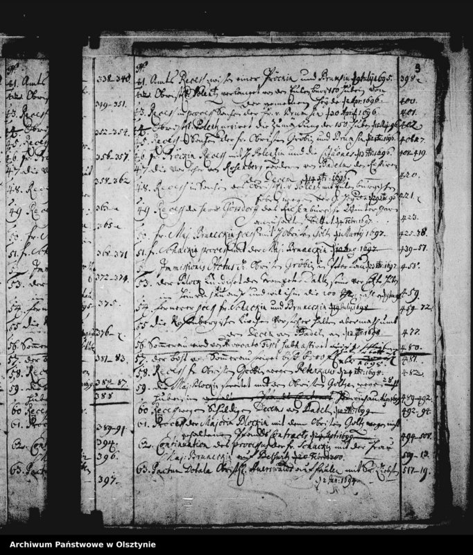 image.from.unit.number "Register über zwei Schönbergische Ambtsbücher von 1693-1671 und Specyfication der im Ambte vorhandenen Acten von 1705-1721 und 9 Rescripta"
