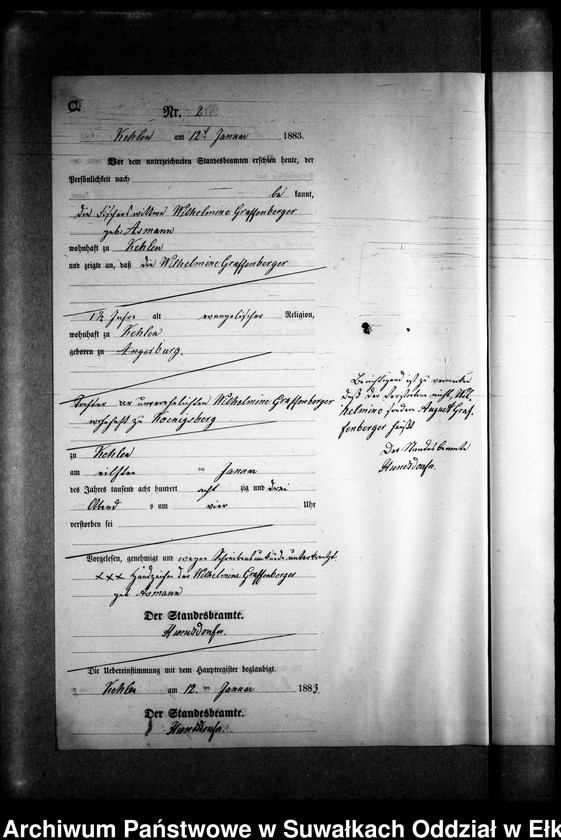 image.from.unit.number "Sterbe-Neben-Register des Preussischen Standes-Amtes Kehlen Kreis Angerburg"