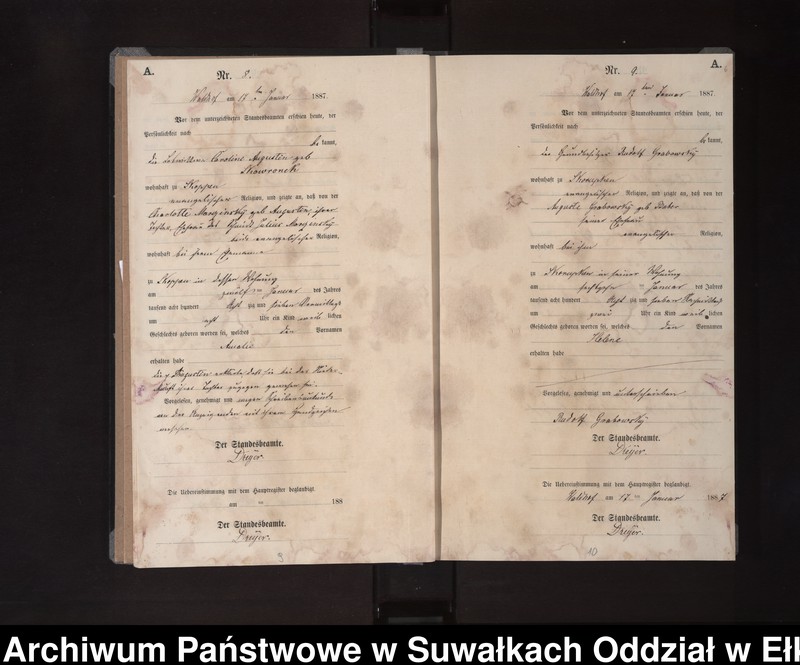 image.from.unit.number "Geburts-Neben-Register des Königlichen Preussischen Standes-Amtes Orlen Kreis Loetzen"