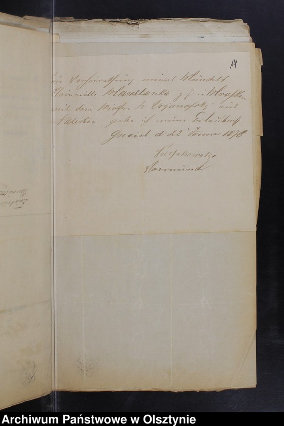 Obraz 16 z jednostki "Die zum Zwecke der Eheschlissung nothwendigen Schriftstück"