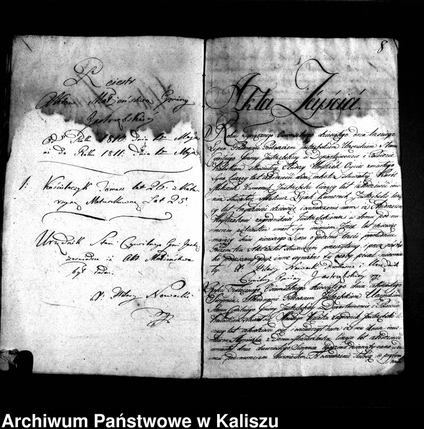 image.from.unit.number "Akta urodzenia, zejścia, małżeństwa gminy jastrzębskiej"