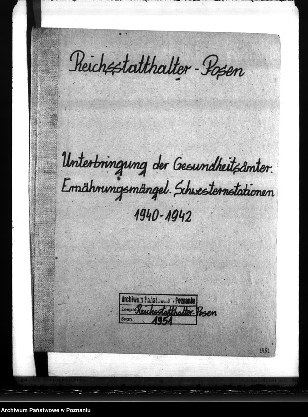 Obraz 4 z jednostki "Unterbringung der Gesundheitsämter. Ernährungsmängel. Schwesternstationen"
