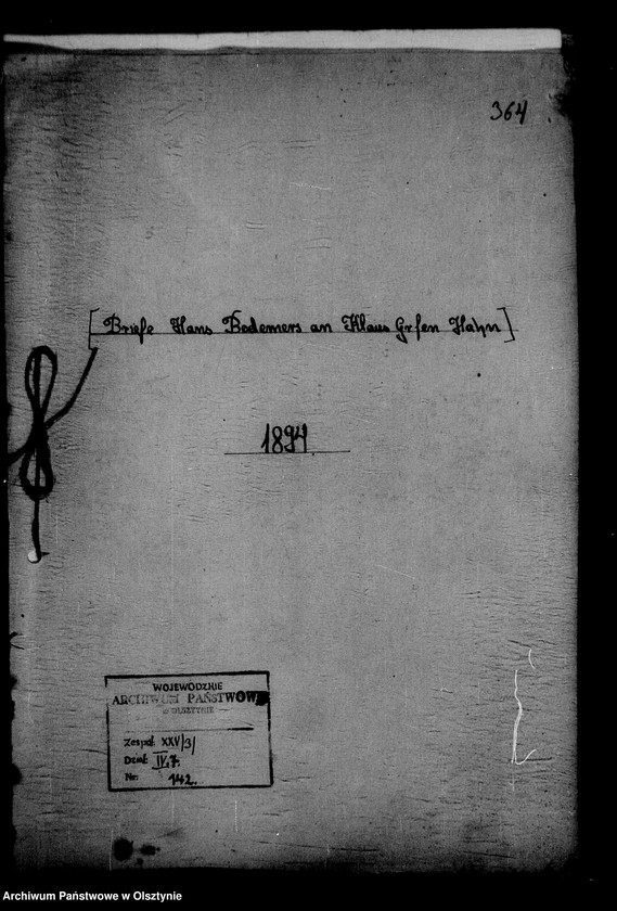 image.from.unit.number "/Hans Bodemer an Klaus Gf. Hahn/"