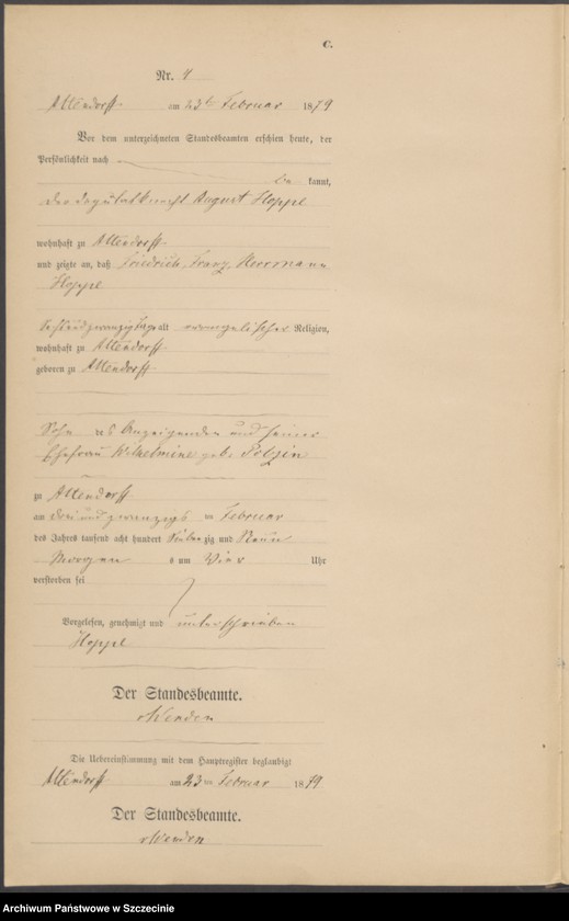 Obraz 7 z jednostki "Sterbe-Register (Neben-Register)"