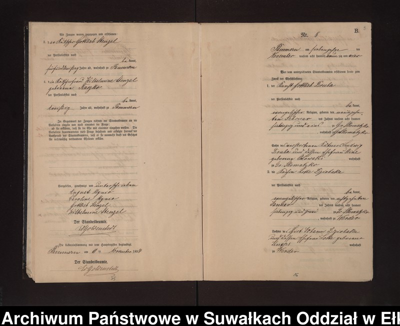 image.from.unit.number "Heiraths-Neben-Register des Preussischen Standes-Amtes Neuhoff Kreis Loetzen"