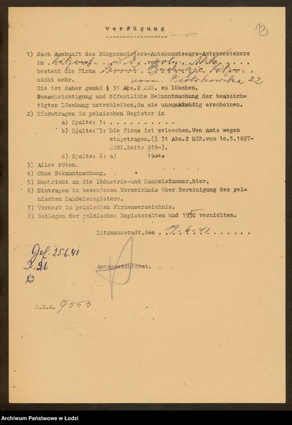 Obraz 15 z jednostki "Szmul Buchowajc- sprzedaż perfum i galanterii"