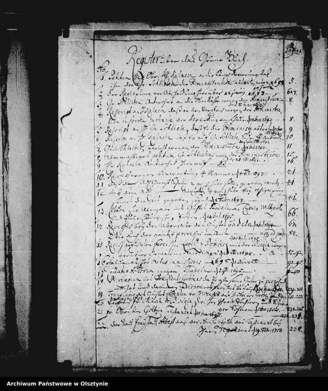 image.from.unit.number "Register über zwei Schönbergische Ambtsbücher von 1693-1671 und Specyfication der im Ambte vorhandenen Acten von 1705-1721 und 9 Rescripta"